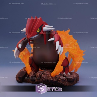 legendary groudon stl files pokemon 3d model 3d print model - Mito3D