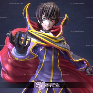 lelouch lamperouge 3d impression stl code geass modèle 3d print model - Mito3D