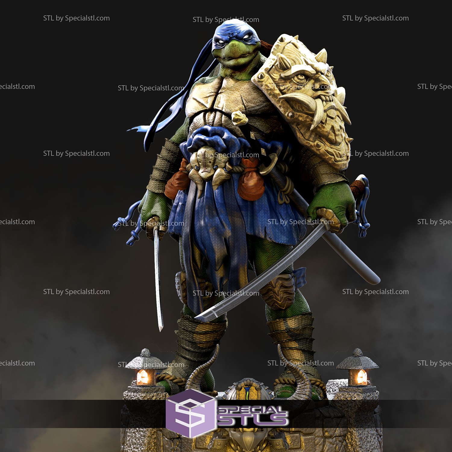 Leonardo ayakta v2 tmnt 3D print model - Mito3D