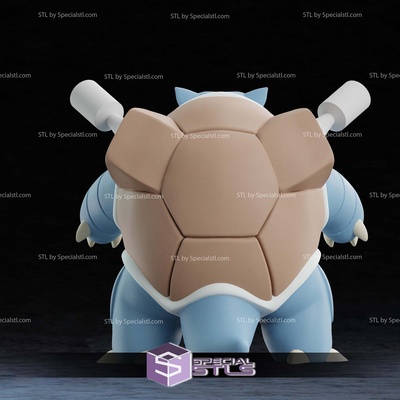 life size blastoise 3d printer files specialstl pokemon 3d print model - Mito3D