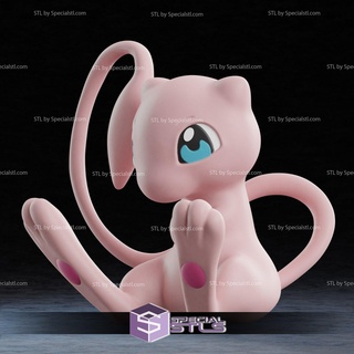 life size mew pokemon stl files 3d print model - Mito3D