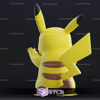 life sized pikachu pokemon ready 3d print life sized pikachu pokemon ready 3d print  3d print model - Mito3D