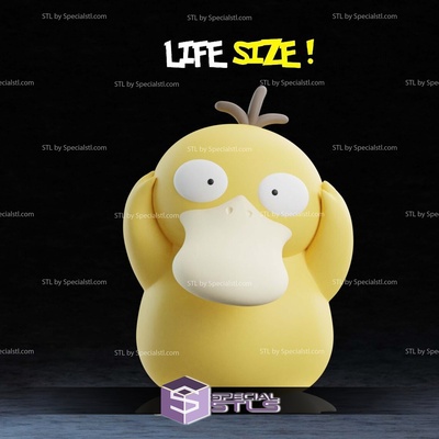 life sized psyduck digital sculpture specialstl pokemon 3d print model - Mito3D