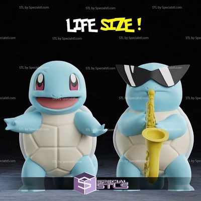 vida dimensionado esquilo saxofone digital escultura especial pokémon 3d print model - Mito3D
