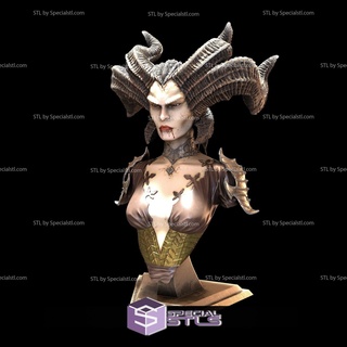 Lilith busto stl archivos diablo 3d impresión figurilla 3d print model - Mito3D