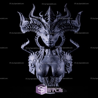 Lilith Diablo Büste v2 3d Modell stl Dateien 3d print model - Mito3D