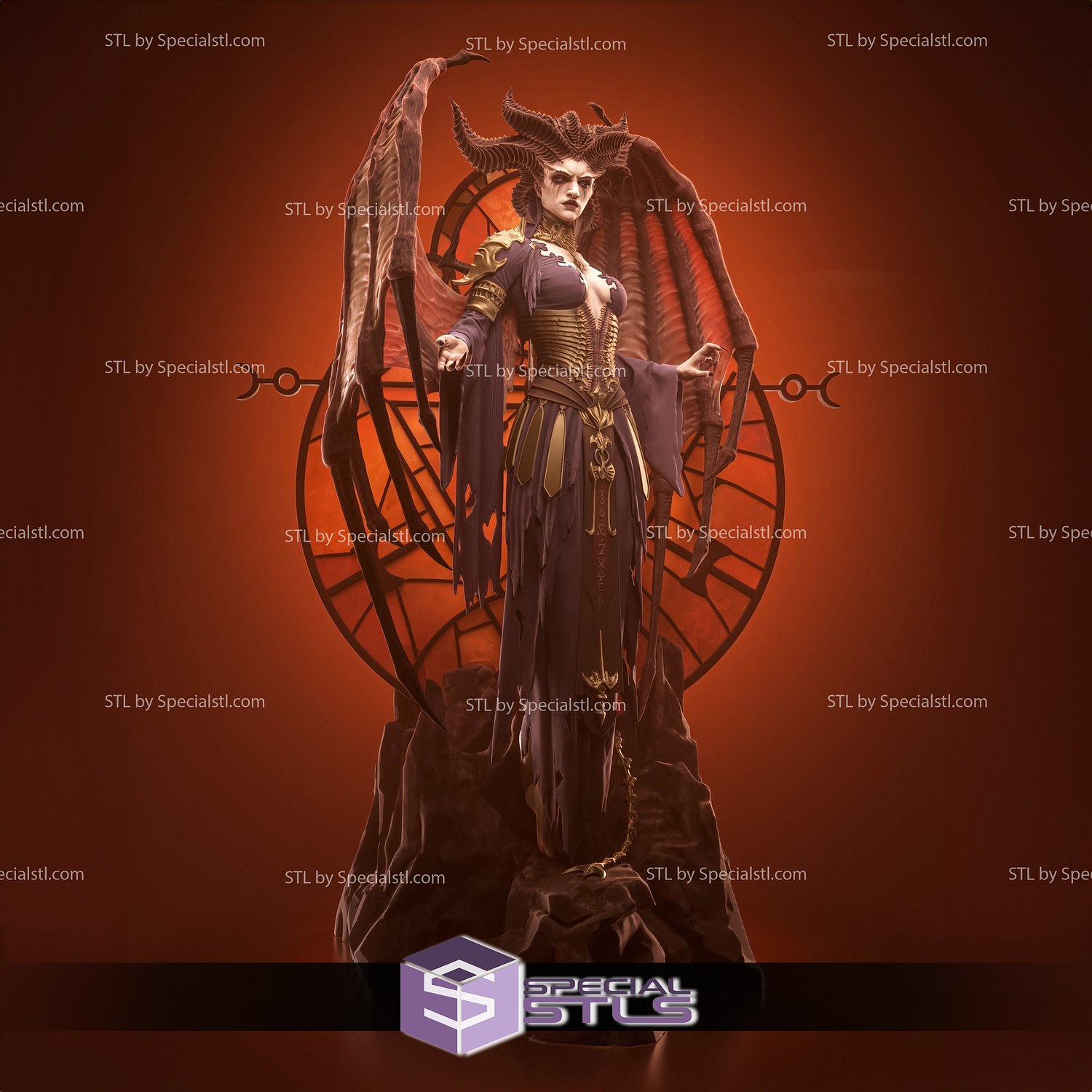 Lilith v3 3d Drucken Figur Diablo stl Dateien 3D print model - Mito3D