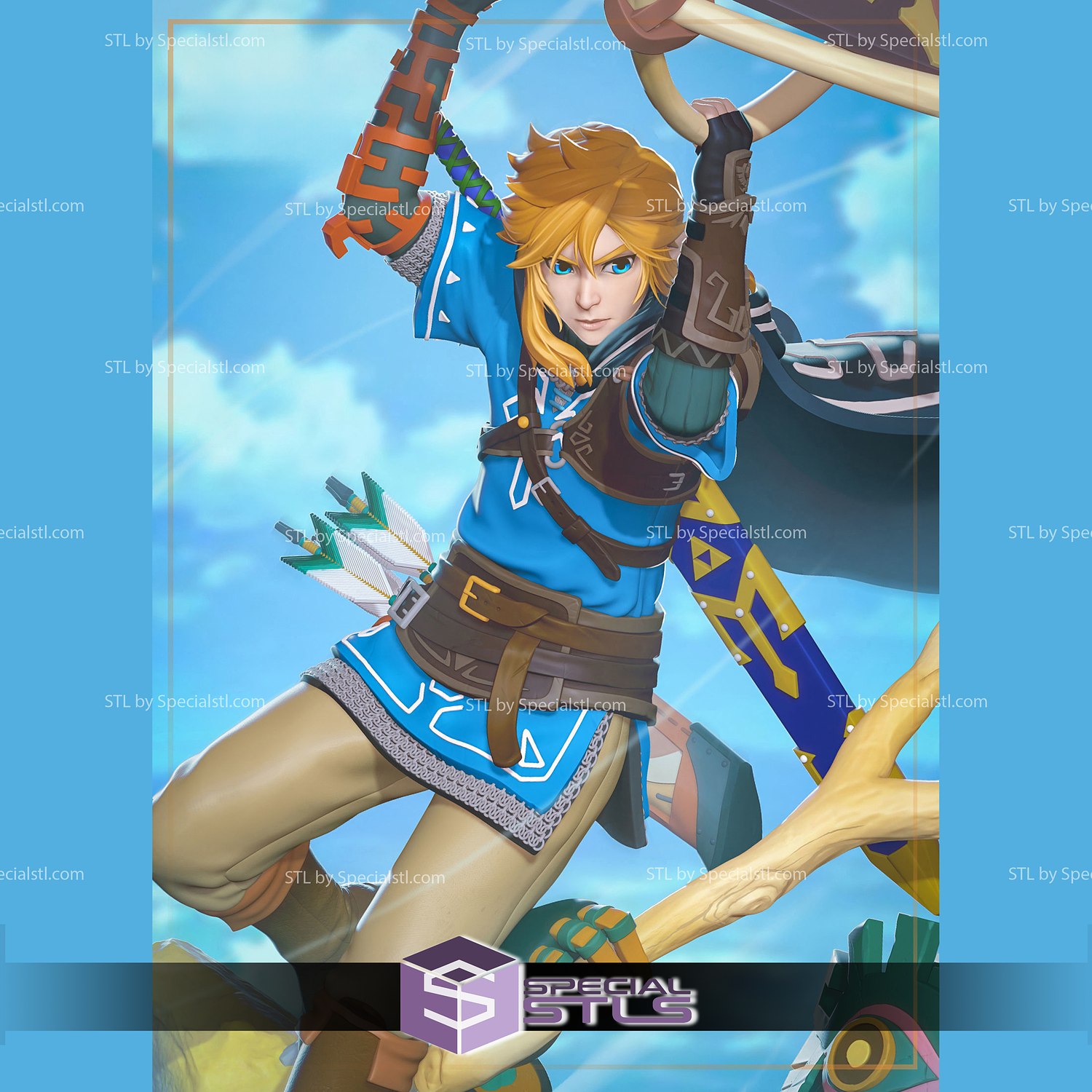 collegamento zelda stl File v2 lacrime regno 3d stampa figurina 3D print model - Mito3D