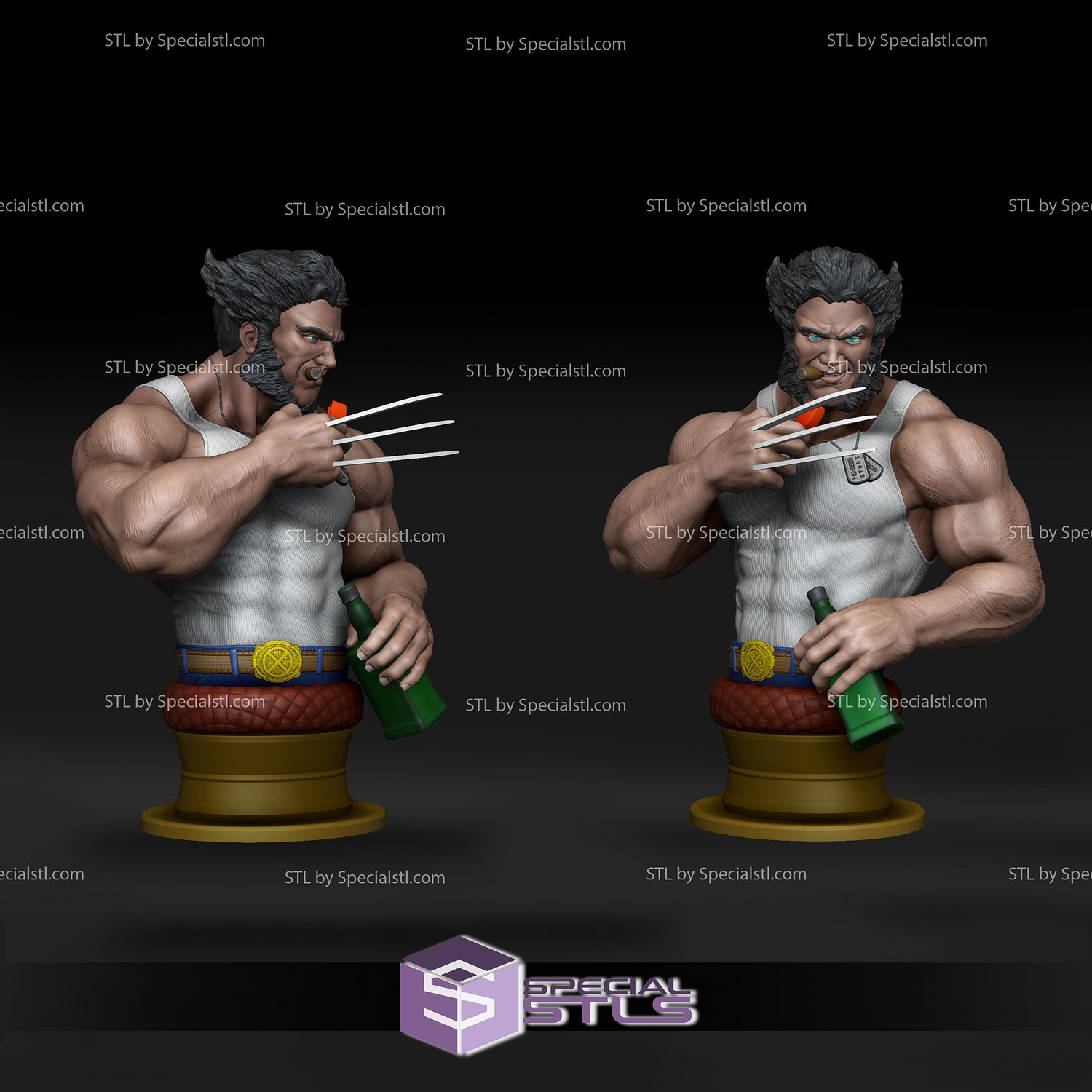 logan bust stl files 3d printing figurine 3D print model - Mito3D