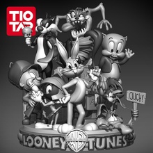 looney airs diorama 10 classique personnages 3d print model - Mito3D