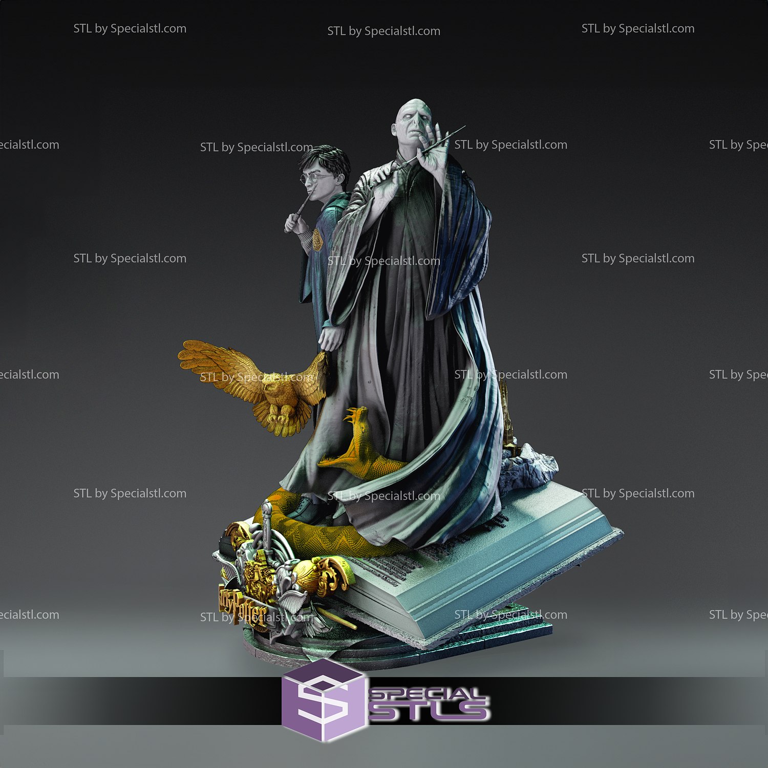 senhor Voldemort atormentar oleiro diorama stl arquivos 3d impressão estatueta 3D print model - Mito3D