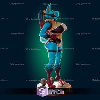 lucario thicc muscle 3d printing model pokemon stl files 3d print model - Mito3D