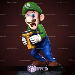 Luigi incroyable visage stl dossiers super mario 3d print model - Mito3D