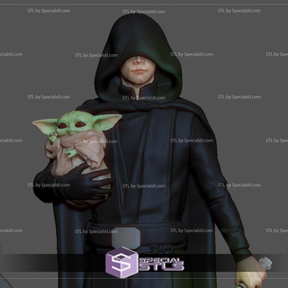 Luke gökyüzü gezgini r2d2 bebek Yoda 3d model 3d print model - Mito3D