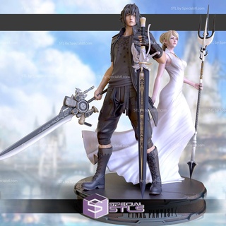 luna noctis 3d printing figurine final fantasy stl files 3d print model - Mito3D