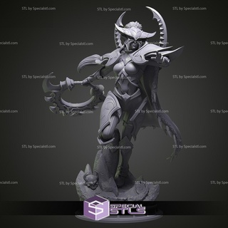 maiev canto sombras stl archivos Warcraft 3d impresión figurilla 3d print model - Mito3D