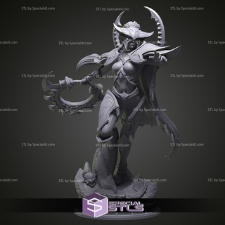 Maiev chant 39 ombre stl dossiers warcraft 3d impression figurine 3d print model - Mito3D