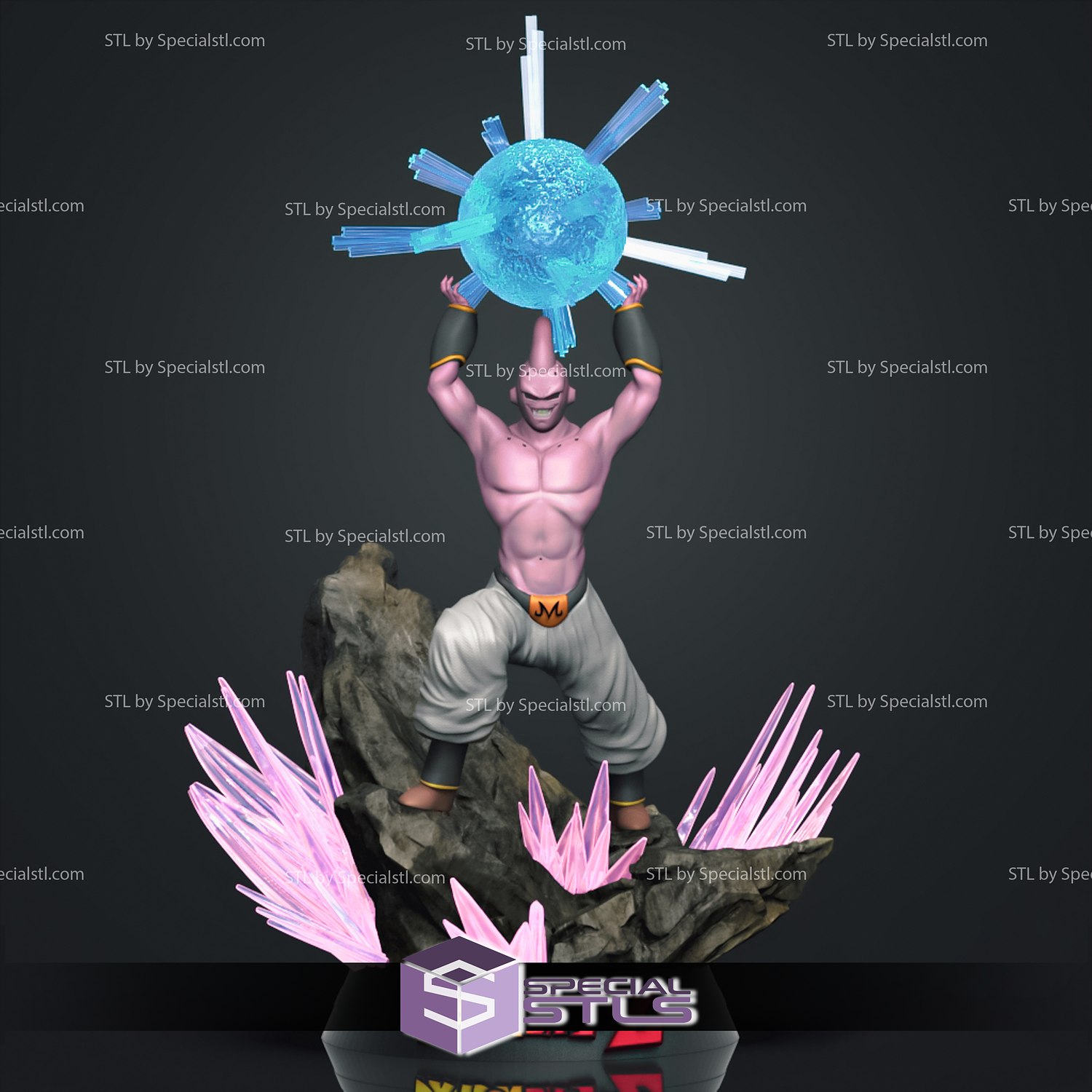 majin buu v2 3d impresión figurilla esfera dragón stl archivos 3D print model - Mito3D