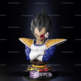 majin Végéta buste v6 3d impression modèle Dragon Ball stl dossiers 3d print model - Mito3D