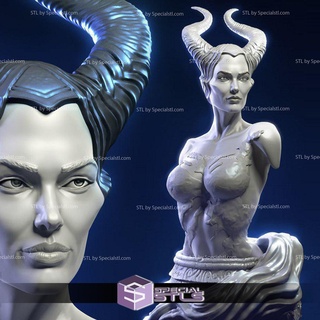 maleficent bust stl files 3d print model - Mito3D