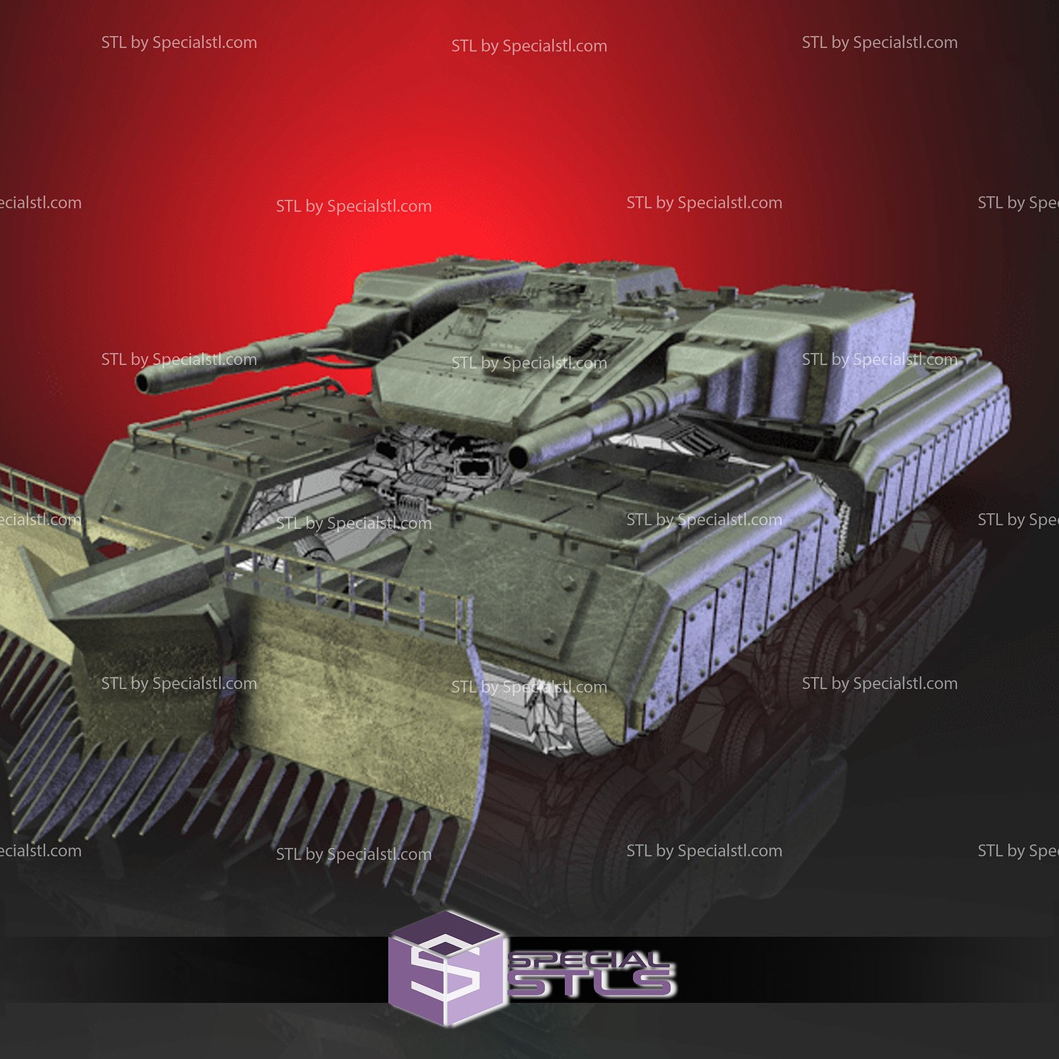 mammoth tank accessories set 1 stl files 3D print model - Mito3D