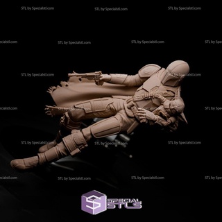 mandaloriano bebé yoda explosión 3d impresión modelo guerra Galaxias stl archivos 3d print model - Mito3D