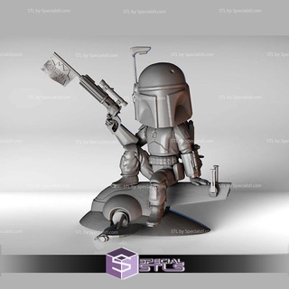 Mandalorianer stl Dateien Chibi Krieg Sterne 3d Drucken Figur 3d print model - Mito3D