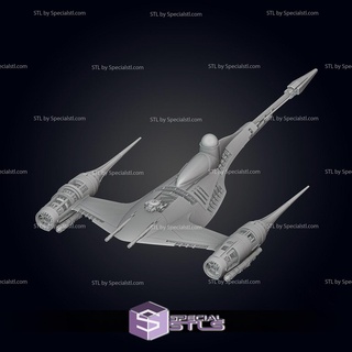 mandaloriani n 1 caccia stellare v2 pronto 3d Stampa 3d print model - Mito3D