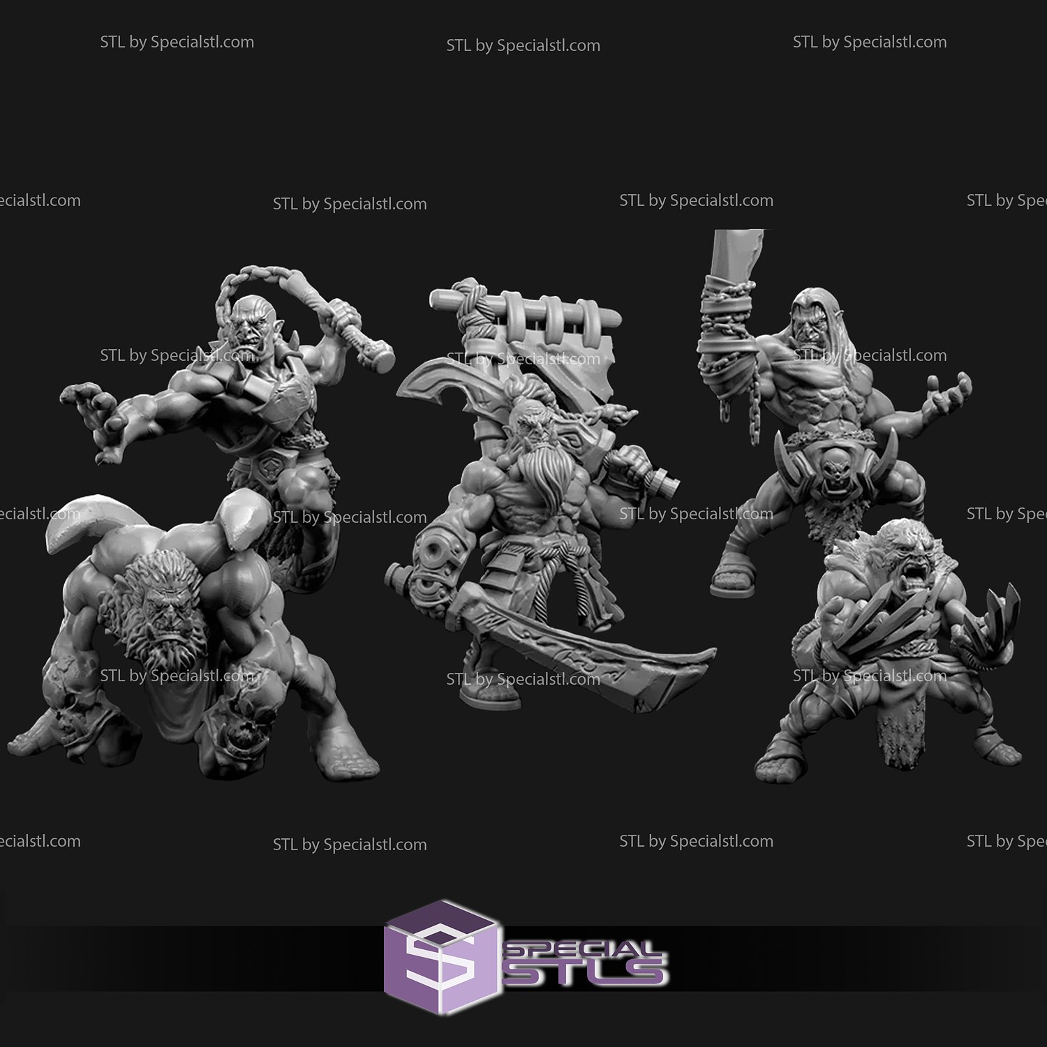 march 2020 orcs amini3d miniature 3D print model - Mito3D