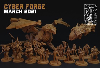 march 2021 cyber forge miniature 3d print model - Mito3D