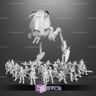 march 2023 blue wolf miniatures 3d print model - Mito3D