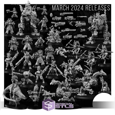 march 2024 wargame exclusive miniatures specialstl 3d print model - Mito3D