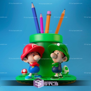 Mario luigi penna titolare supporto stl File 3d print model - Mito3D