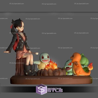 marnie Lagerfeuer Pokémon bereit 3d drucken 3d print model - Mito3D