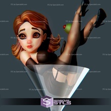 martini niña arte fan 3d print model - Mito3D