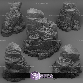 2023 fantástico plantas pedras miniaturas 3d print model - Mito3D