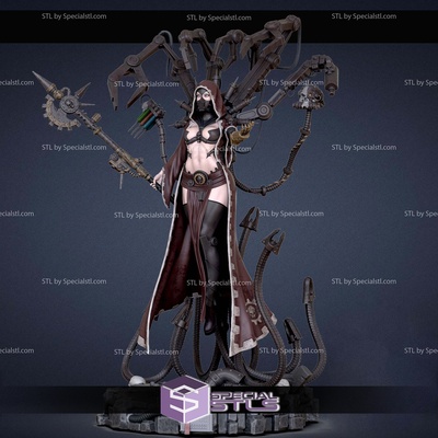 mech sacerdotessa waifu digitale scultura speciale 3d print model - Mito3D