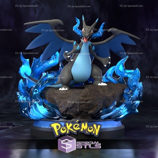 mega Charizard Pokémon pronto 3d impressão 3d print model - Mito3D