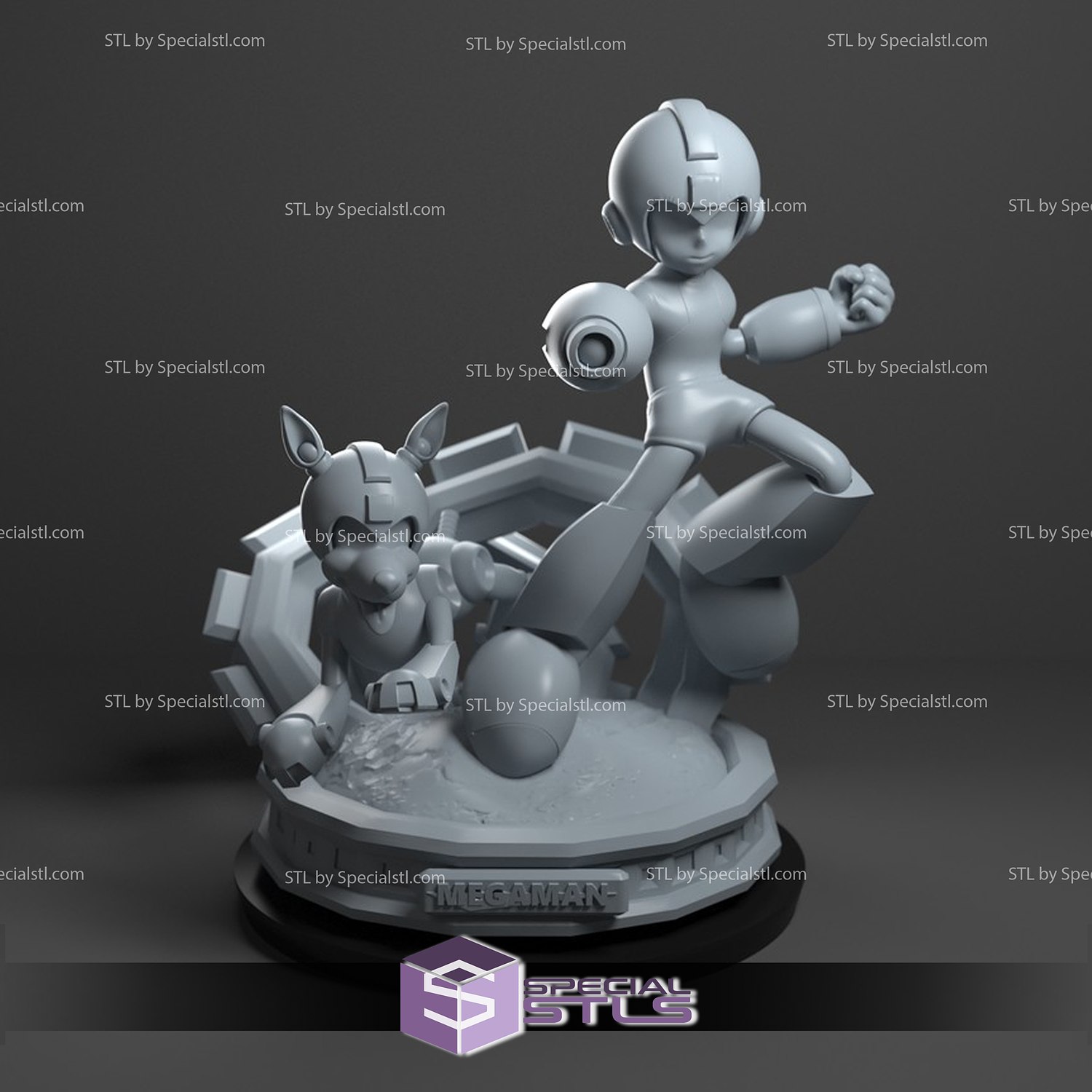 Megaman pressa pronto 3d impressão 3D print model - Mito3D