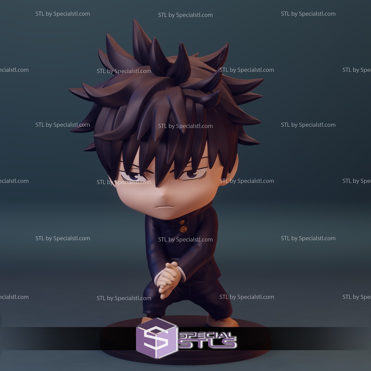 Megumi Fushiguro Chibi 3d drucken stl Jujutsu kaisen Modell 3D print model - Mito3D