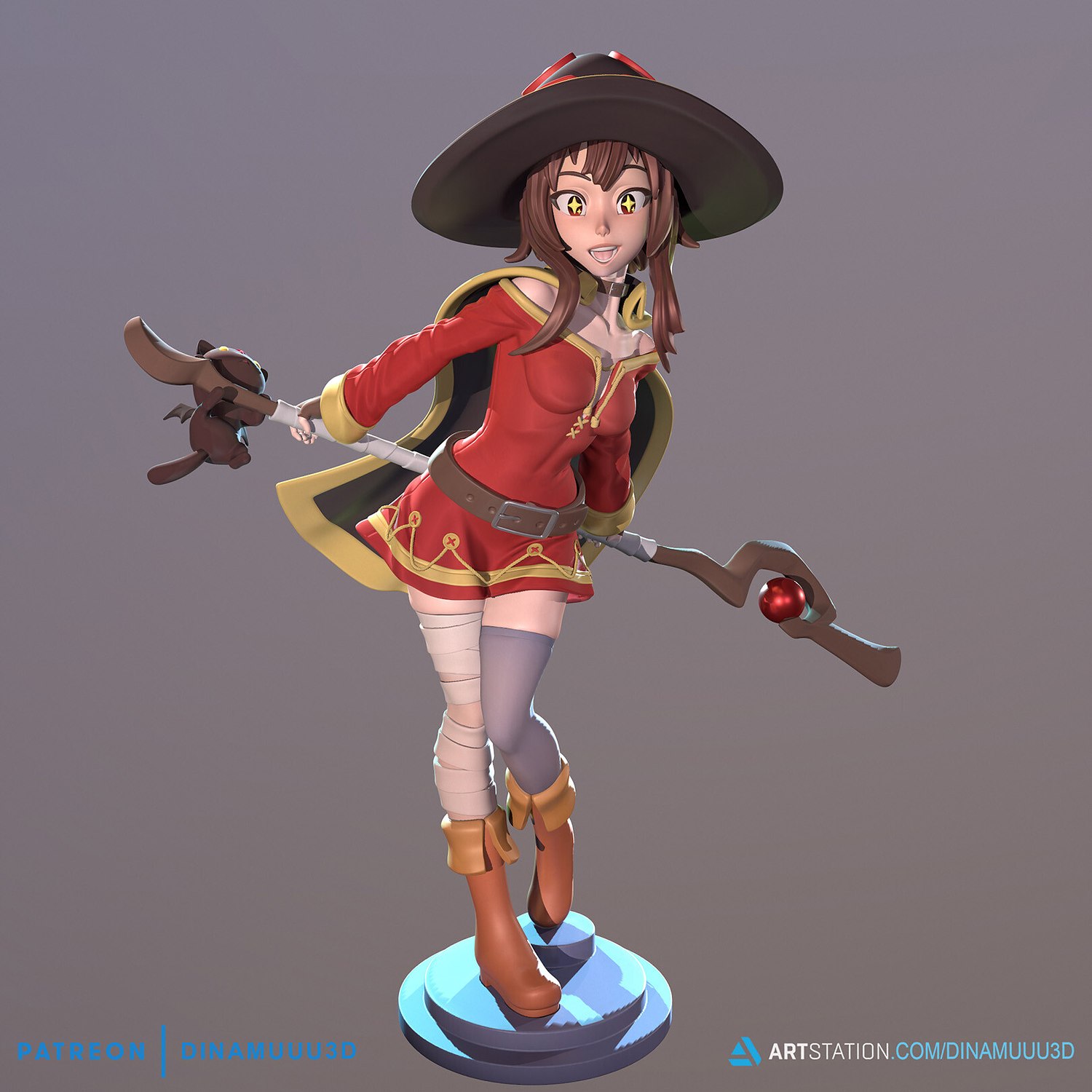 Megumin Chomusuke konosuba 3D print model - Mito3D