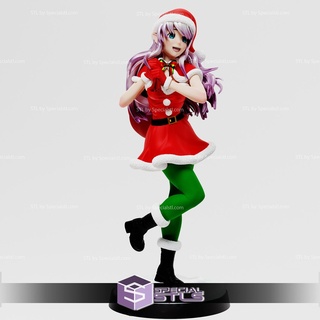 merry christmas girl 3d print model - Mito3D