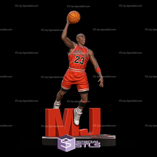 Michael Jordan stl dossiers fanart 3d print model - Mito3D