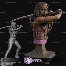 Michonne caminando muerto 3d print model - Mito3D