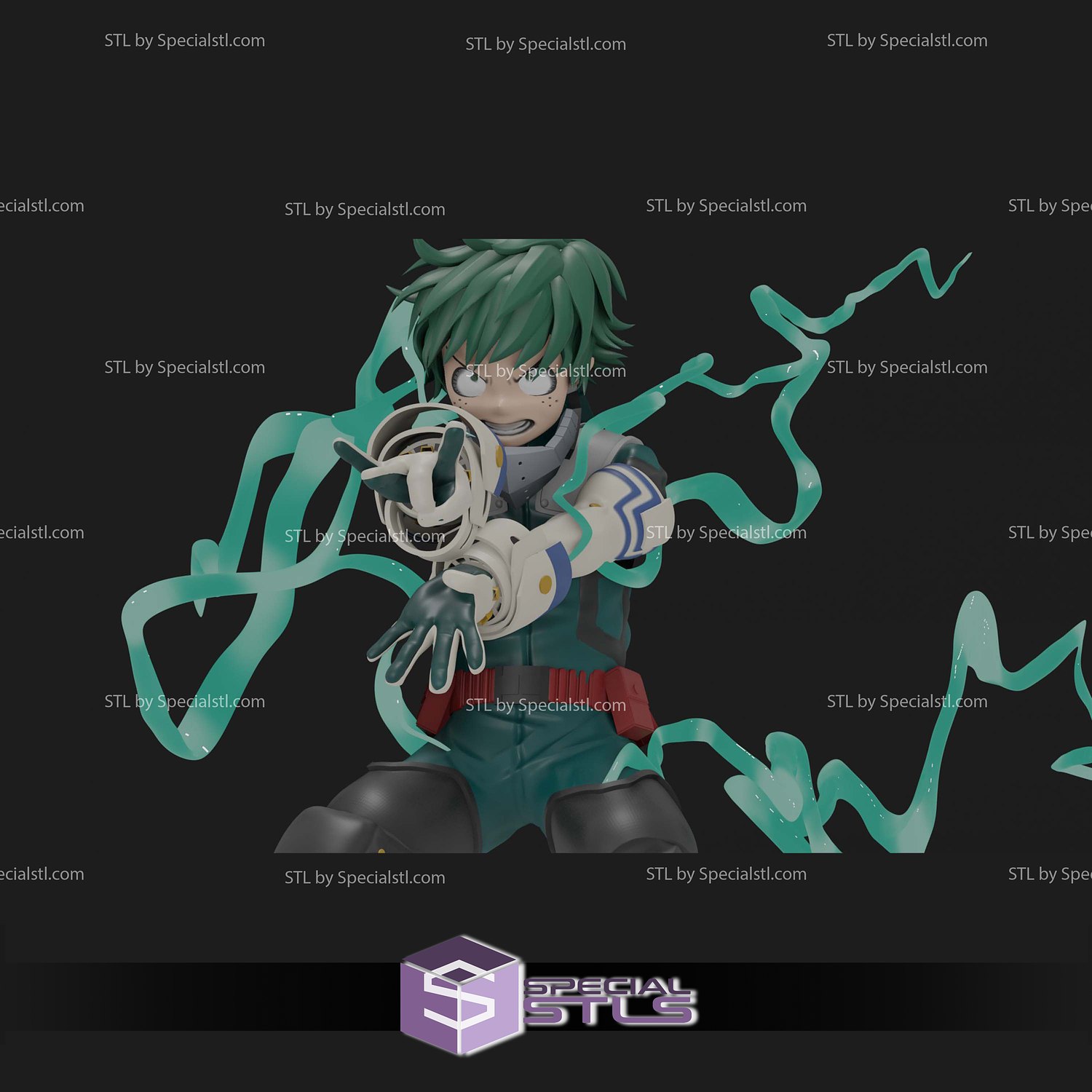 midoriya izuku schlacht digital skulptur spezialstl 3D print model - Mito3D