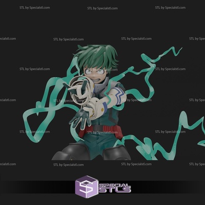 midoriya izuku battaglia digitale scultura speciale 3d print model - Mito3D
