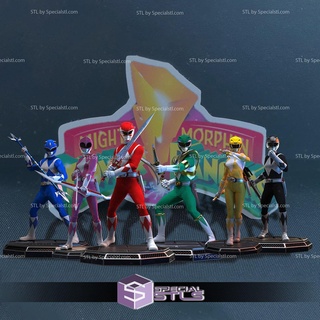 mighty morphin power rangers collection 3d printing model stl files 3d print model - Mito3D