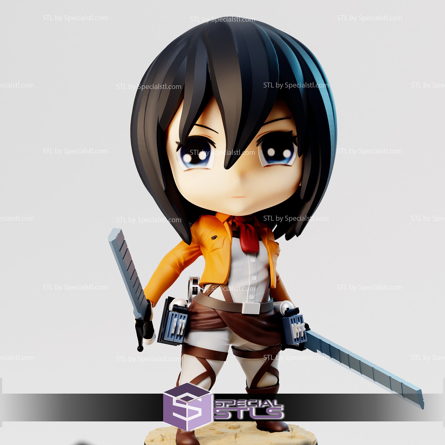 mikasa Chibi 3D print model - Mito3D