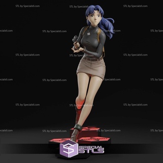 Misato Katsuragi stl Dateien v2 Neon Genesis Evangelion 3d Modell 3d print model - Mito3D