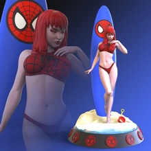mj Surfen Outfit Spider 3d print model - Mito3D